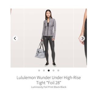 Lululemon wunder under special edition *foil NWT size 2